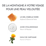 Ingrédients naturels du miel de crème légère